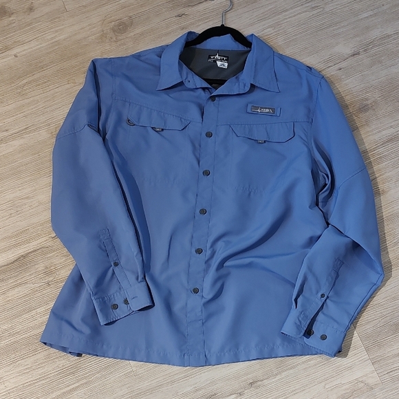 HABIT UPF 40 Men's Long Sleeve Shirt in Blue XL Like New - Picture 1 of 4